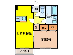 クオリア上之島町南の物件間取画像